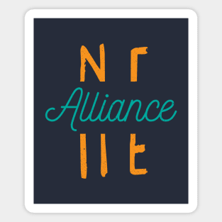 Alliance Nebraska City Typography Magnet